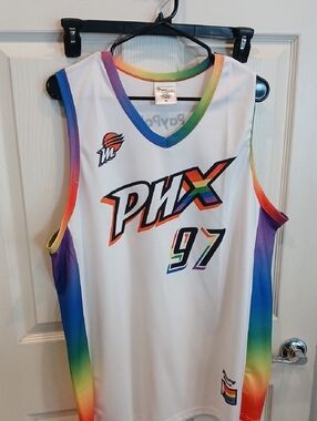 PHX Mercury Pride Rainbow Trim Basketball Tank Top